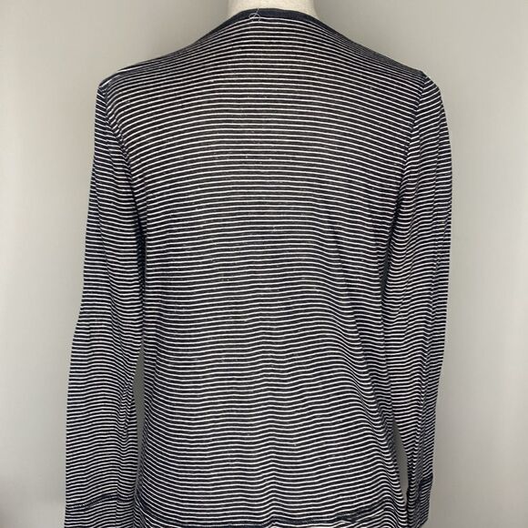 Womens Small Longsleeve Black Mystree T-shirt Stripe - Picture 6 of 7
